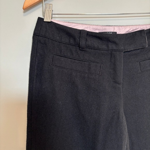 Jacob Size 5/6 Wool Pants Cropped Cuff Business Chic Officewear Teacher Black - Picture 9 of 11
